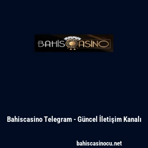 Bahiscasino Telegram - G&uuml;ncel İletişim Kanalı